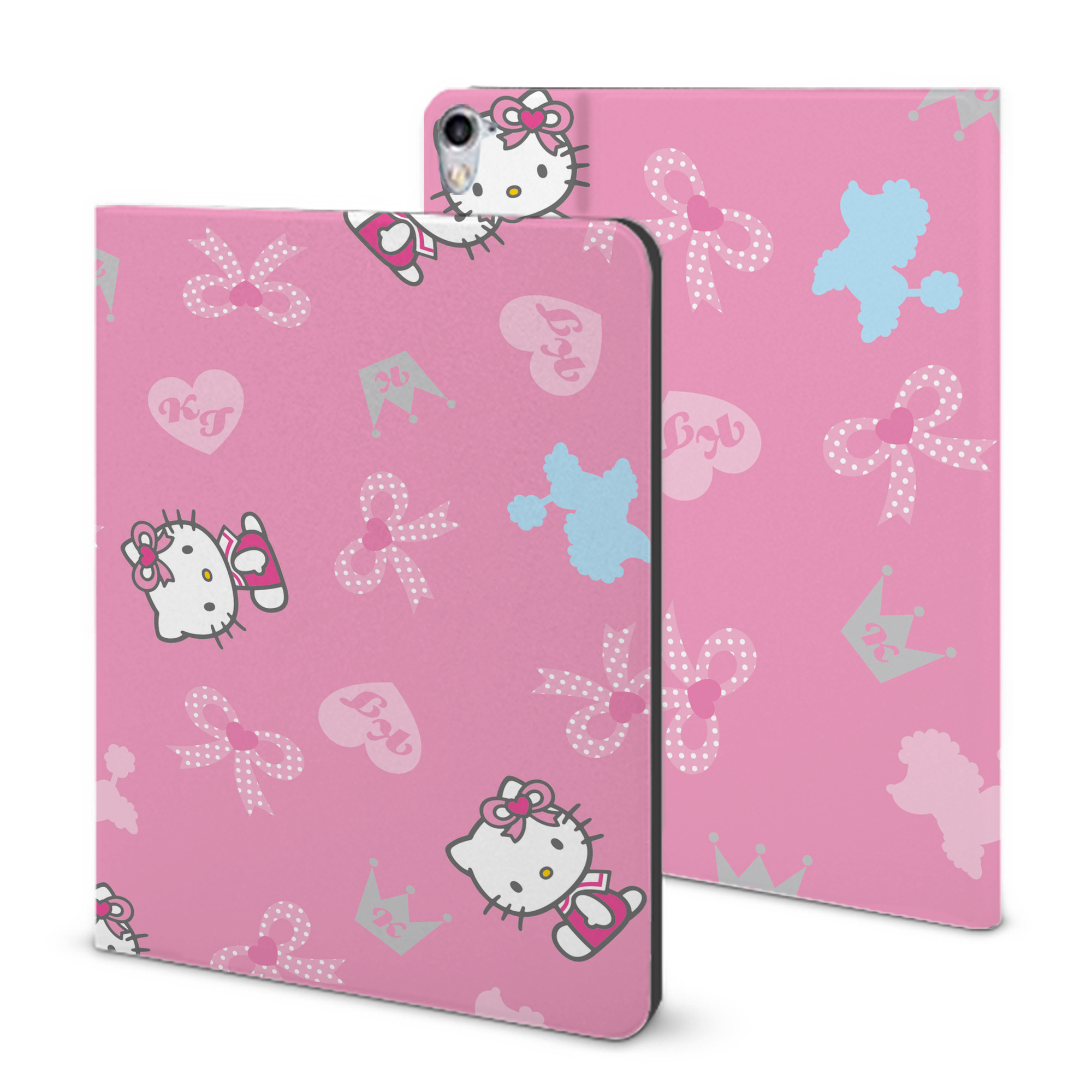 （画像用） Hello Kitty ハローキティ IPad ケース ブック型 PUレザー TPU 耐衝撃 軽量 薄型 ペン収納なし 全面保護 IPad 各モデル対応